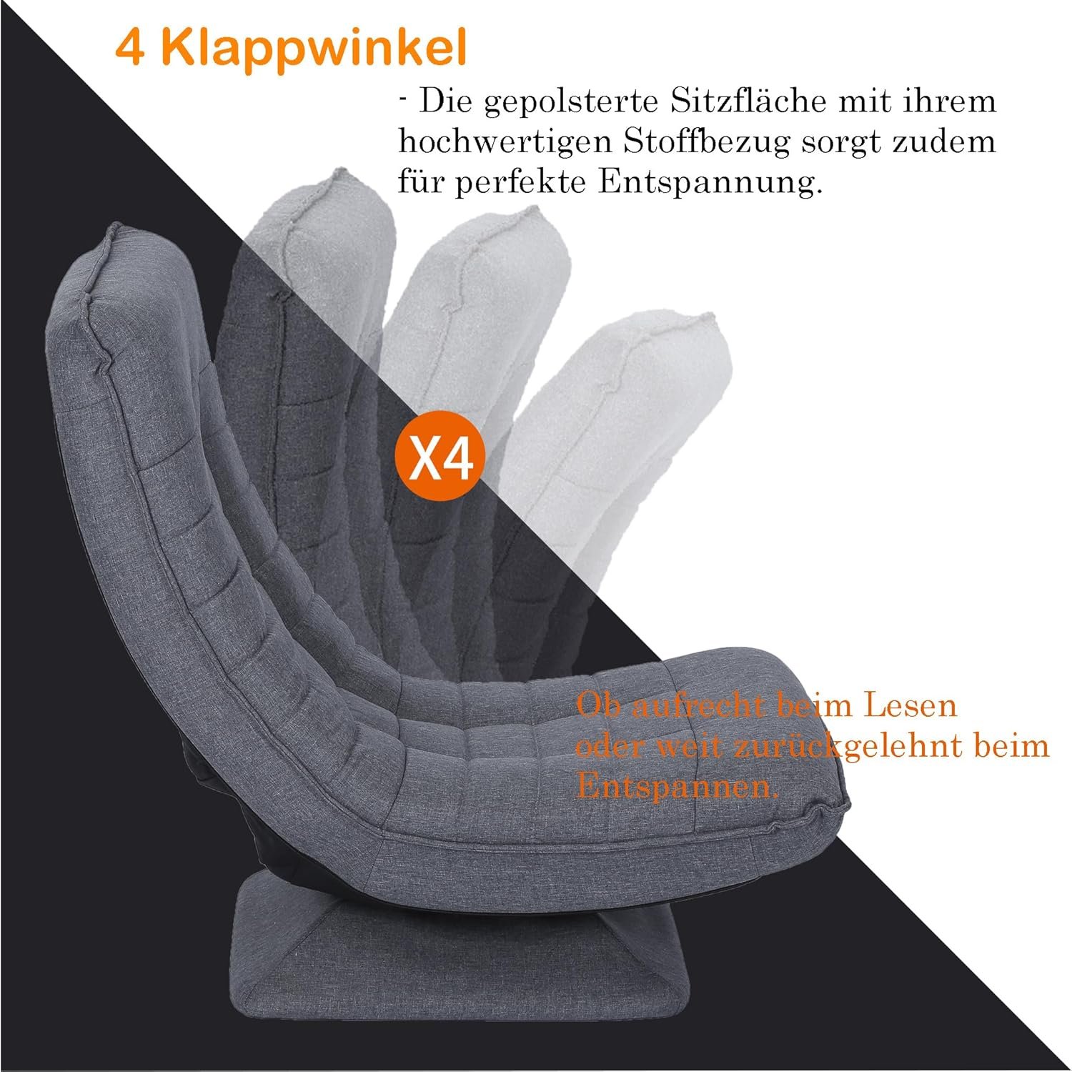 Smart Gaming-Bodenstuhl (360° Drehbar | Verstellbar & Faltbar — Ready-to-Use) - Image 6