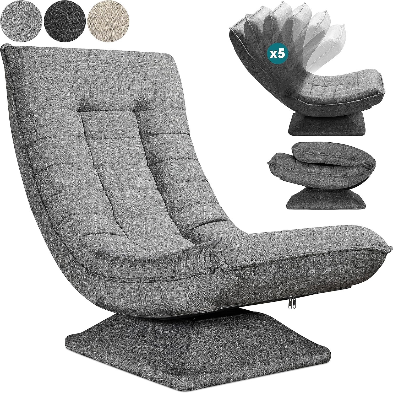 Smart Gaming-Bodenstuhl (360° Drehbar | Verstellbar & Faltbar — Ready-to-Use)