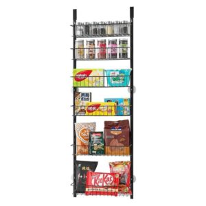 【VEVOR Sommersale】VEVOR Über Tür Pantry Organizer, Pantry Organisation und Aufbewahrung, robustes Hängeschrankregal aus Stahl für Gewürze, verstellbare Wand Gewürzregale, für Küche, Waschküche und Badezimmer